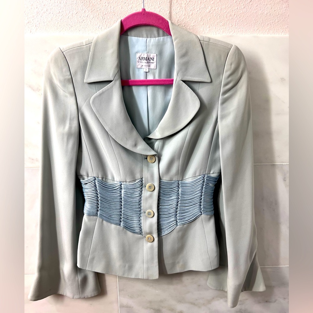 Sky blue Armani blazer Size 2